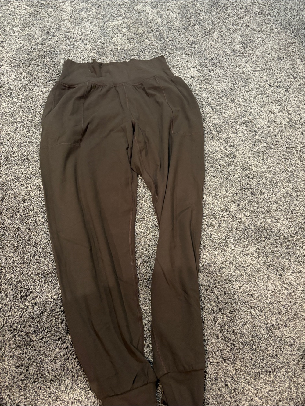 Athleta Dark Brown High-Waist Jogger Pants